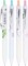 4-Piece Flower Gel Pens, 0.5mm Fine Point, Black Ink, Metal Clip, Multicolor